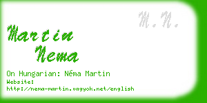 martin nema business card